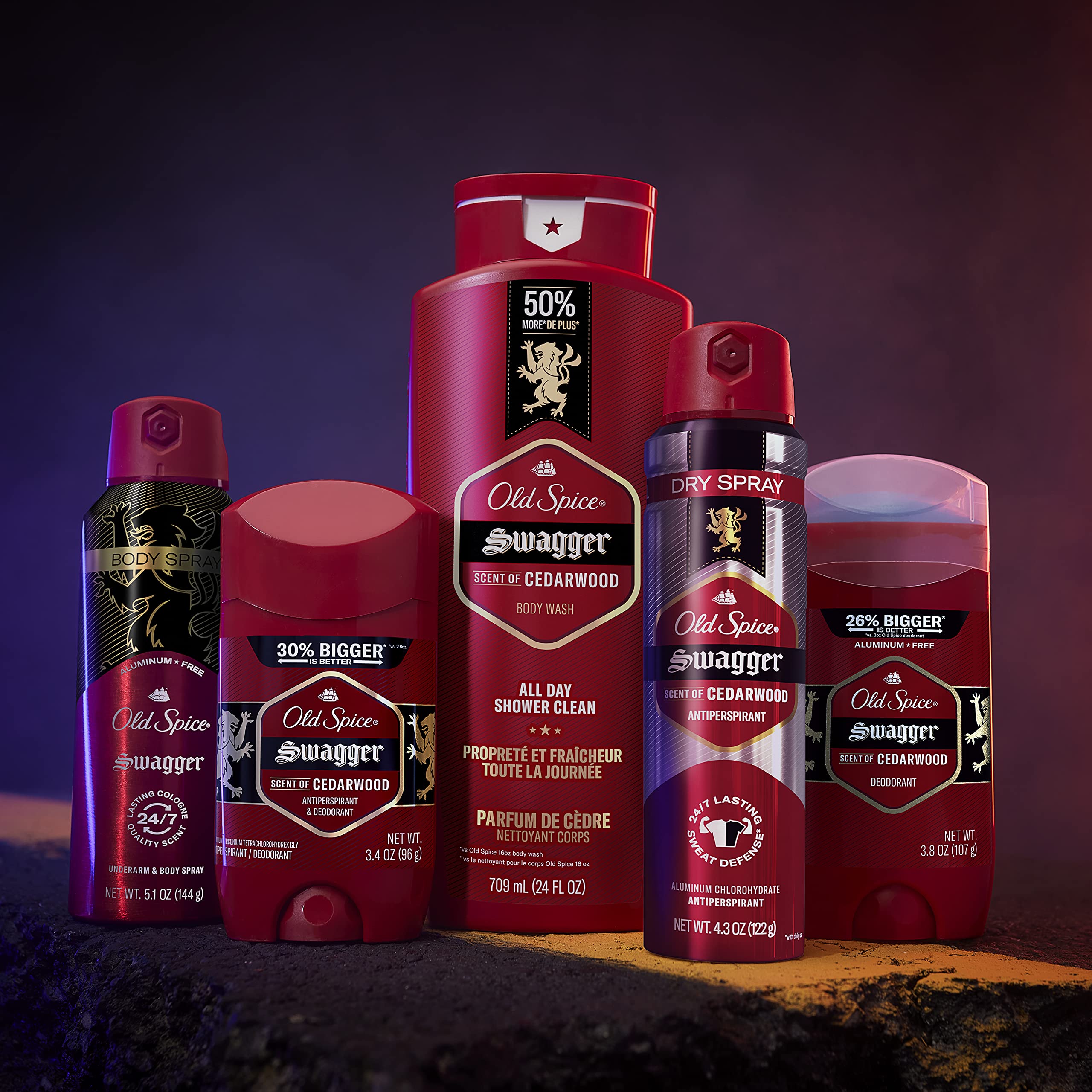 Buy Old Spice Body Wash for Men, Swagger Scent of Cedarwood, Long